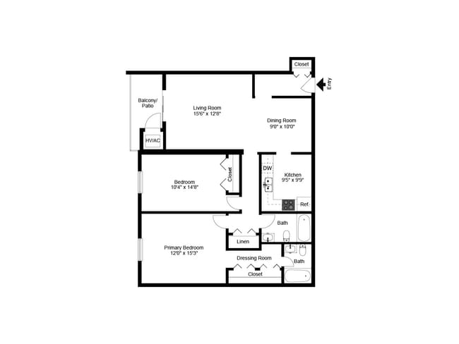 Two Bedroom - Fairway Park Apartments & Townhomes