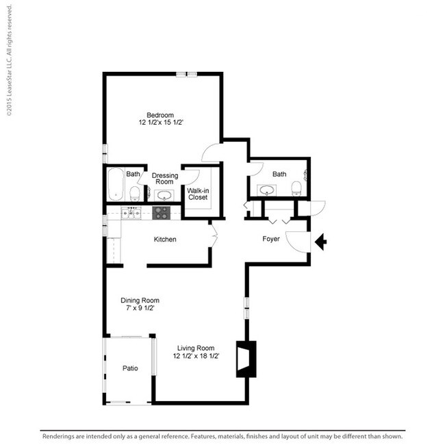 1BR/1.5BA - Park South