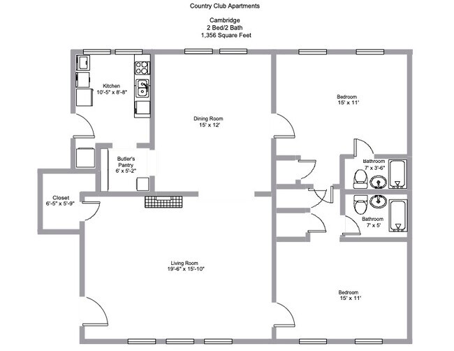 Floor plan - 3222 Country Club Rd