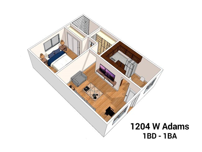 Floorplan - A41--1204-1208 West Adams Blvd.
