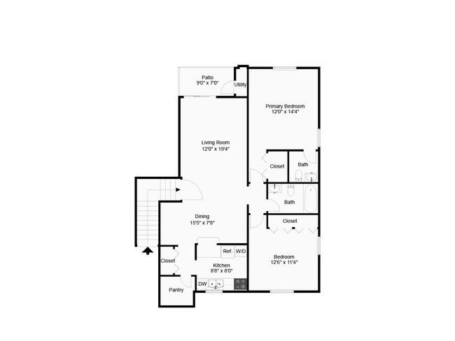 Two Bedroom Upper - Wyntre Brooke Apartments