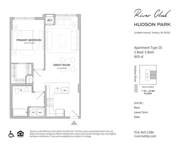 Floorplan - River Club at Hudson Park