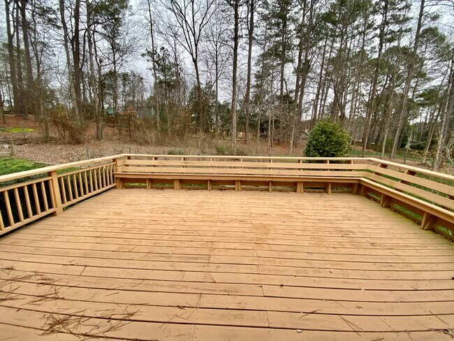 Large one level deck look to the back of the property - 2160 Heritage Trace Ln