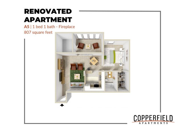 Floorplan - Copperfield Apartments