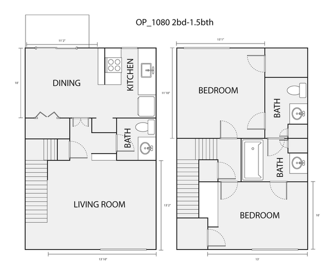 Floorplan - Oak Park Apartments