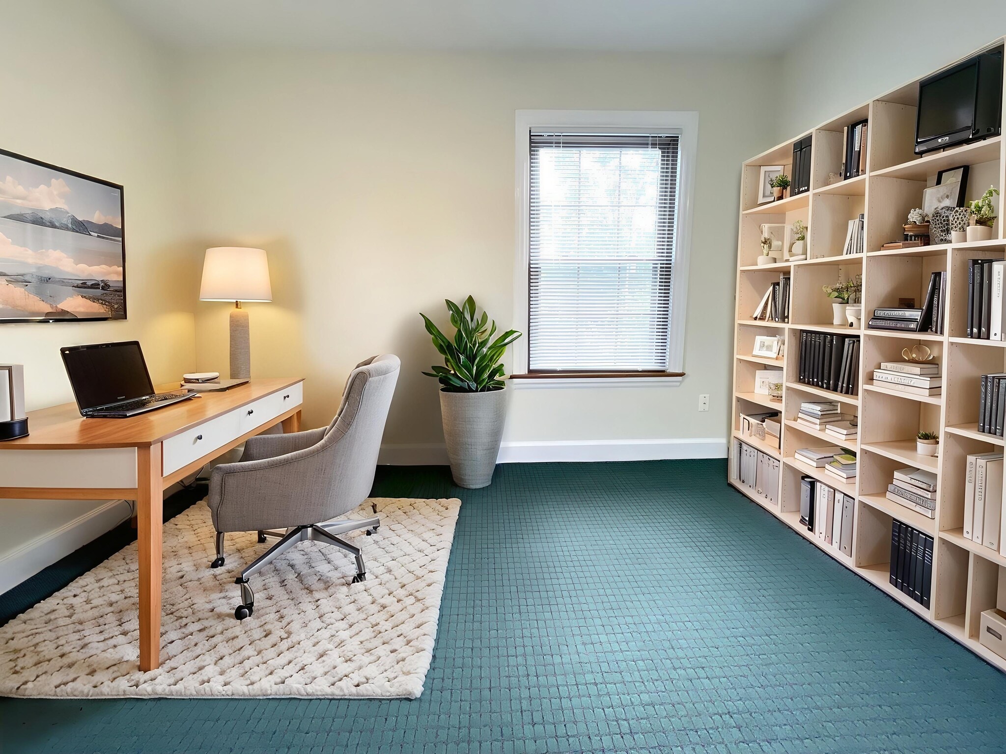 Virtually Staged Office - 355 Saratoga Rd