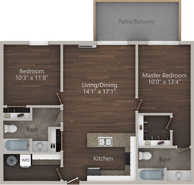 Floorplan - The Overlook Apartments