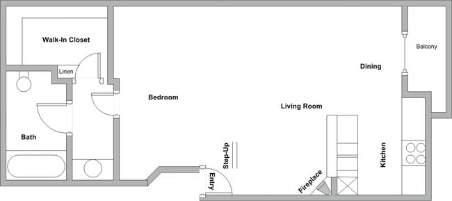 Floorplan - Kingsley Tower Apartments