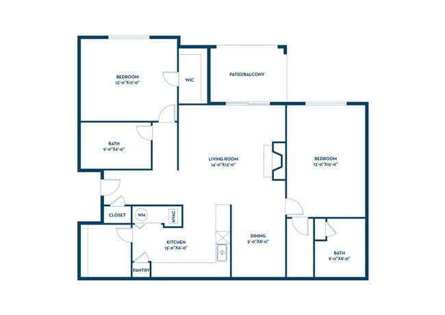 2 Bedroom | 2 Bath | 1151 SF - Avalon Oaks Apartments