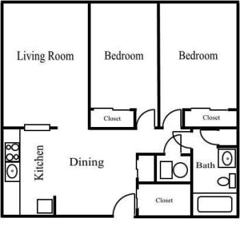 Floorplan - College Hill Apartments