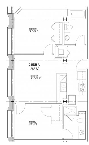 2BR/2BA - King Edward