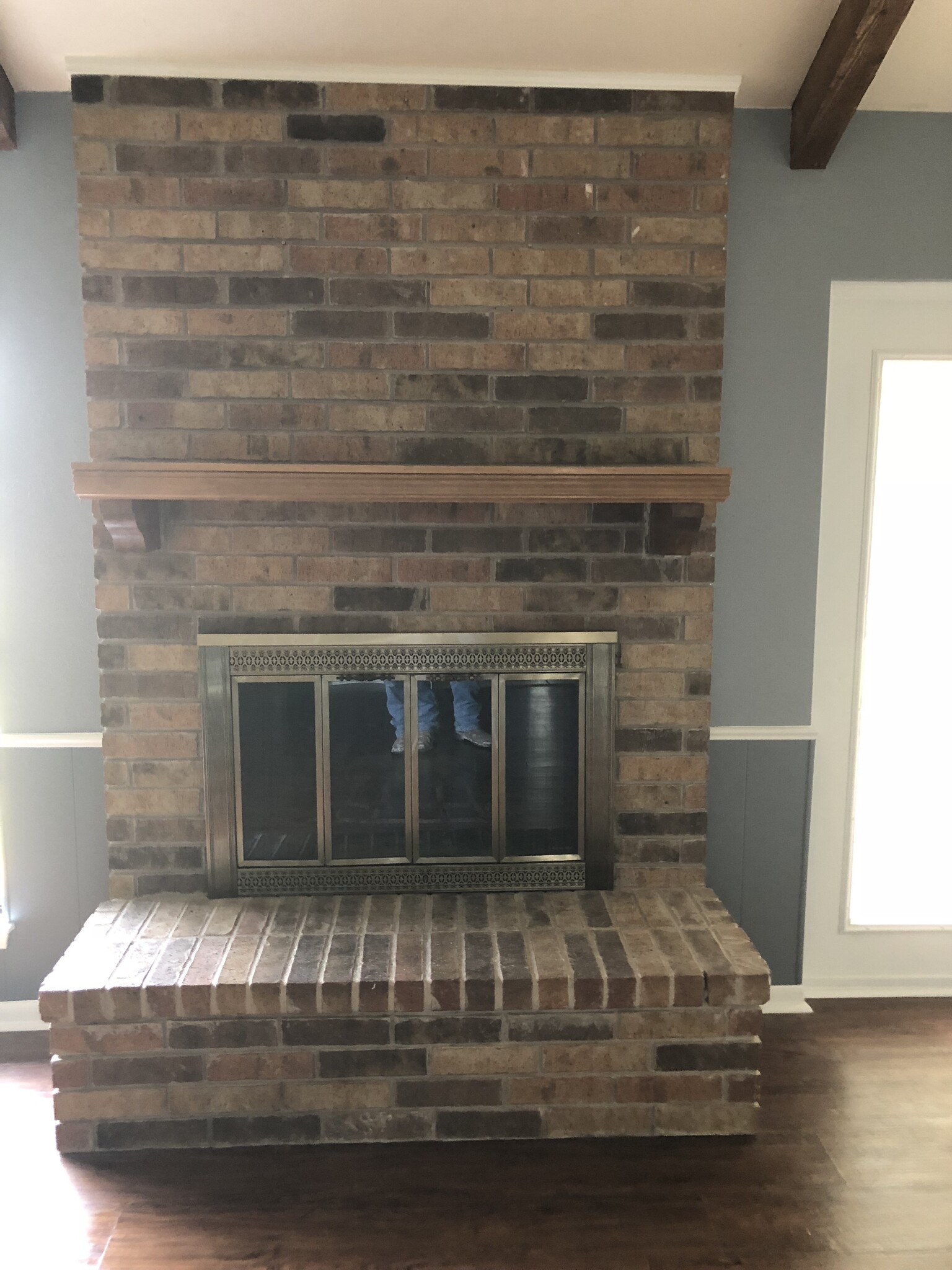 wood burning fire place in living room - 2904 Richard Rd.