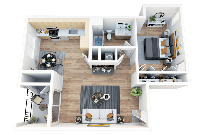 Floorplan - The Bay Apartment Homes