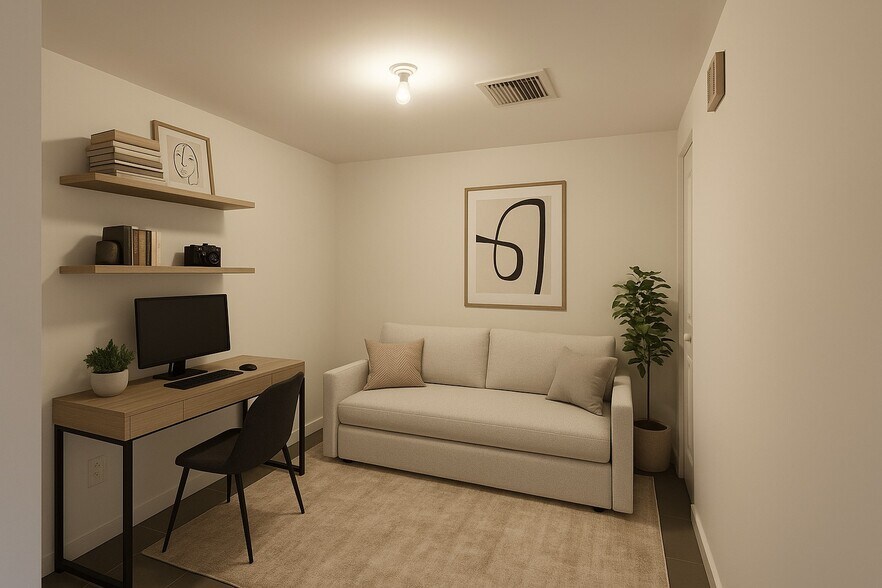 Virtual staging den - 1600 NE 1st Ave