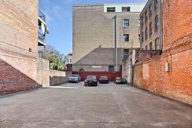 Off-street, gated parking - 215 Decatur St