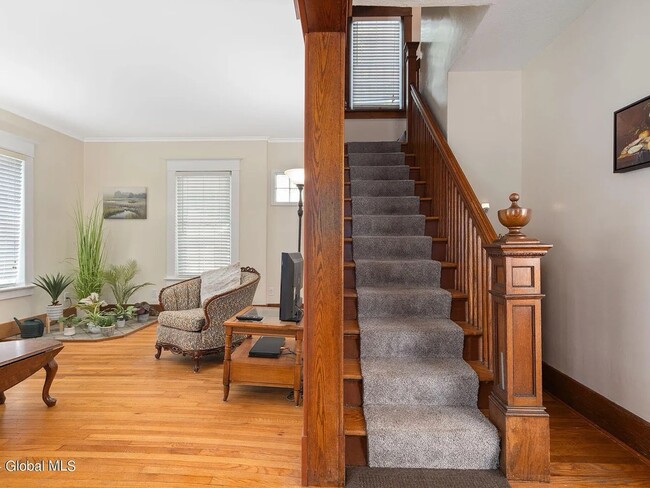 Interior: Stairwell Upstairs to Room - 1587 Bradley St