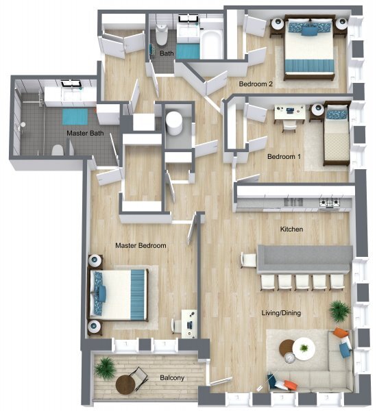 3Bd 2Ba U6 - 5055 S Dorchester Ave