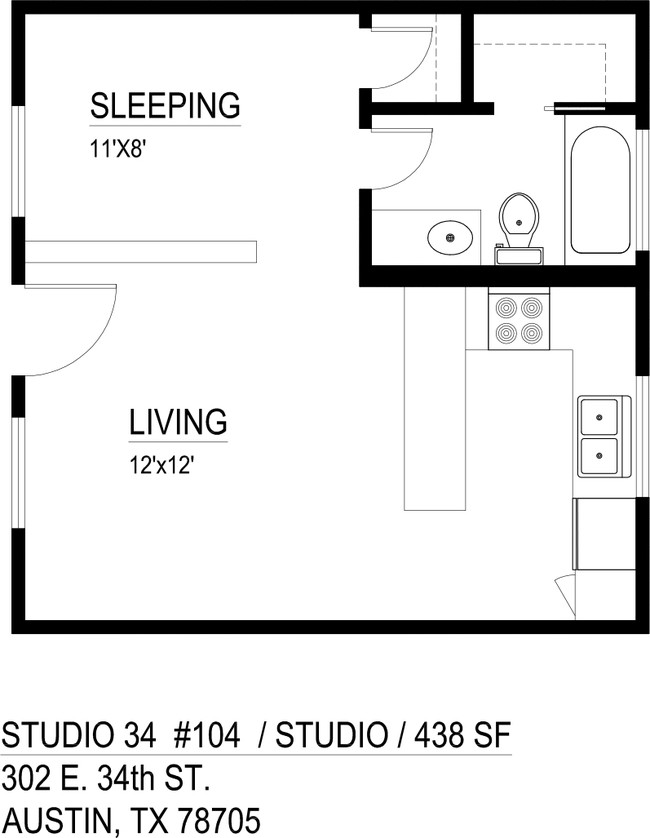 Floorplan - Studio 34