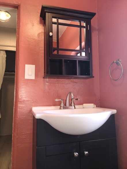 Bathroom has been painted to light beige - 223 N San Pedro St