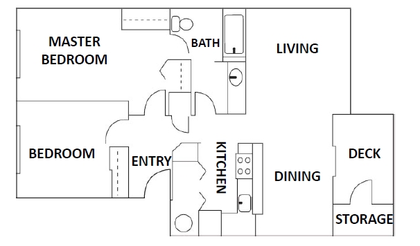 2BR/1BA - Hidden Creek Apartments