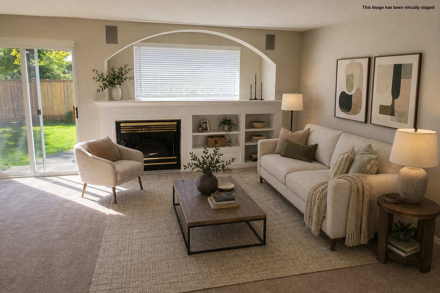 Built ins in Living Room with access - 1306 57th St SW