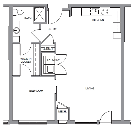 1BR/1BA - Elgin Artspace Lofts - For Artists Only