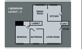 1 BEDROOM LAYOUT-2 - 206-214 N Austin Blvd
