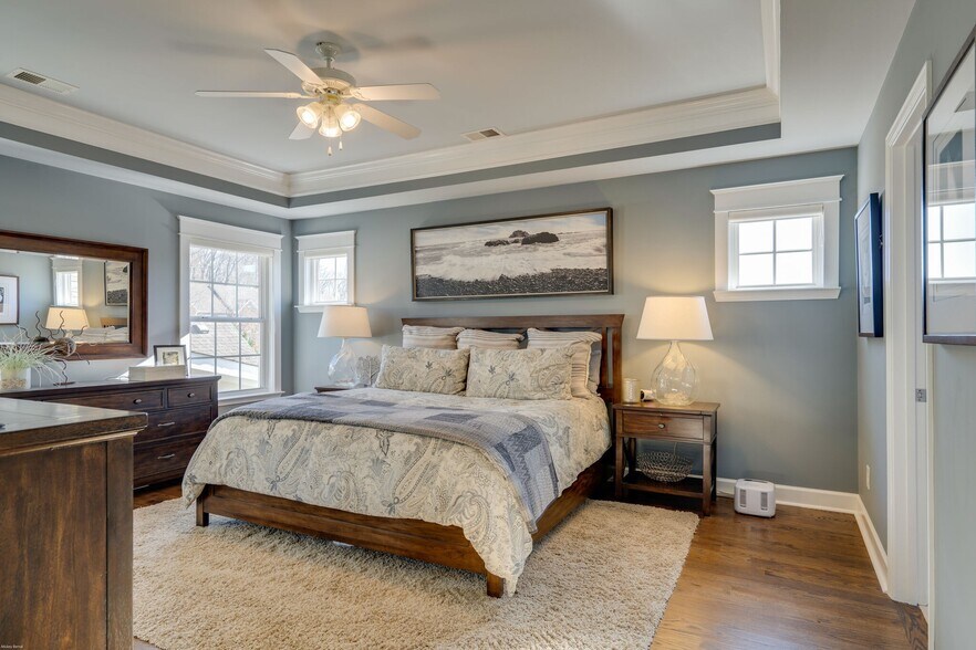 Primary bedroom with additional attached room for office/workout - 7752 Porter House Dr