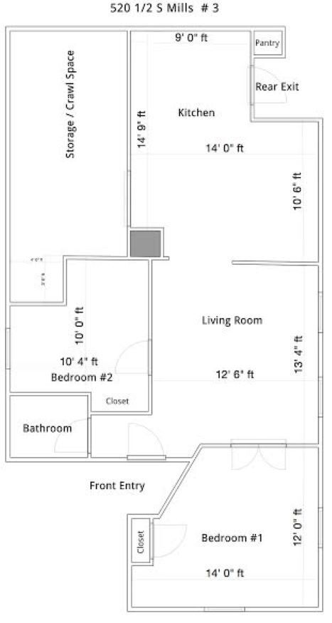 Floor Plan - 520 S Mills St