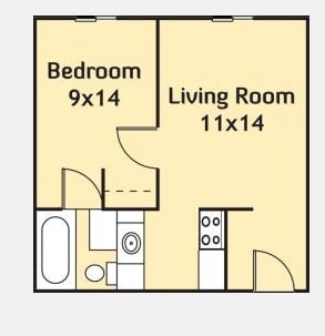 1BR/1BA - College Plaza