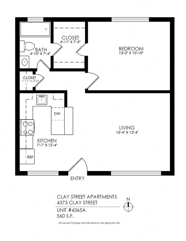 Floorplan - Clay Street Apartments