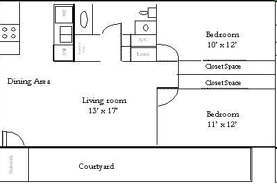 2BR/1BA - Santa Fe Trace Apartments