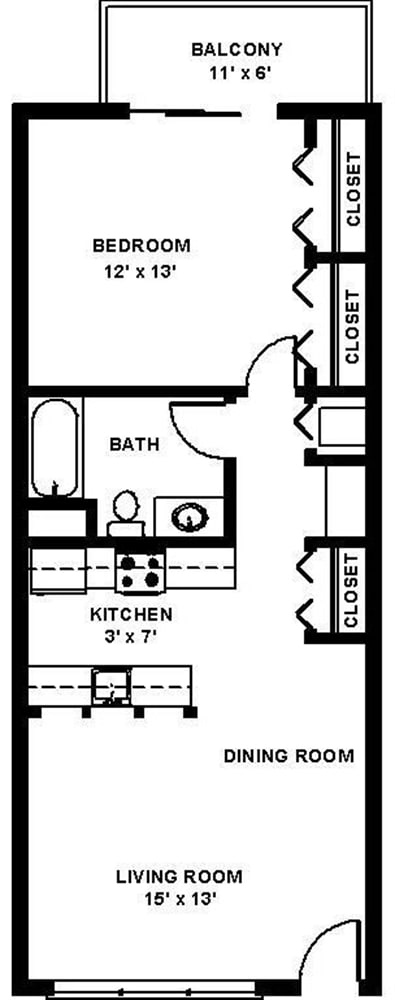 1BR/1BA - Maple Gardens