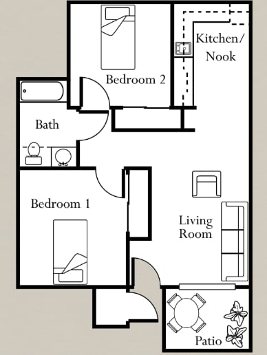 2BR/1BA - Casa Nueva
