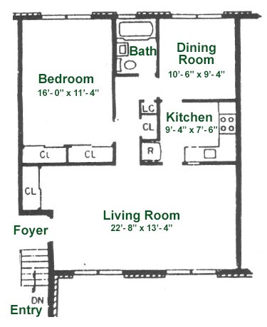 Floorplan - Brookdale Apartments