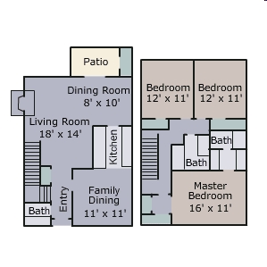 3BR/2.5BA - 9000 Westfield Apartments