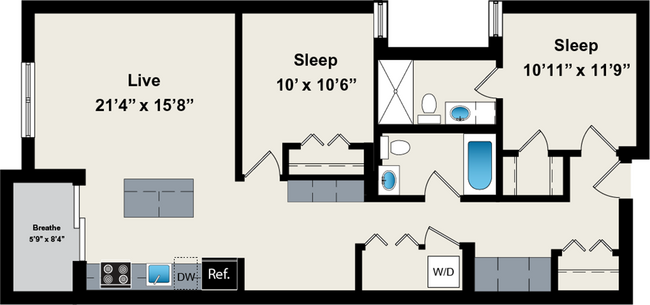 Floorplan - Reside on Jackson