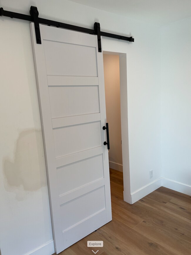 second bedroom barn door into bathroom - 1741 Granville Ave