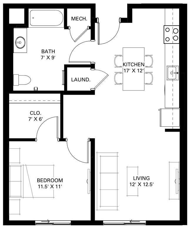 Floorplan - Mosa Apartments