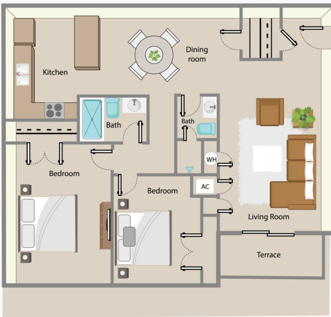 Floorplan - Royal Oaks Apartments