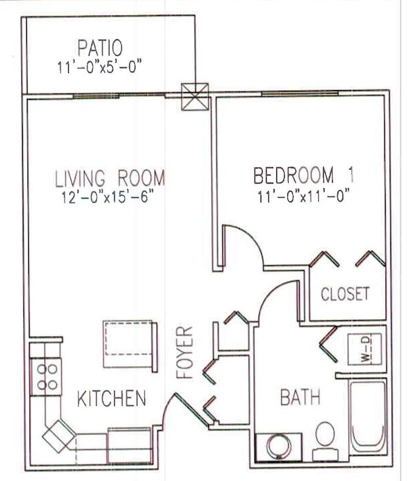 Floorplan - Island Woods Senior Apartments