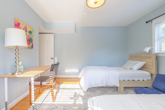Upstairs Bedroom 2 with 2 Twin Beds and Desk - 275 Kimberly Ave
