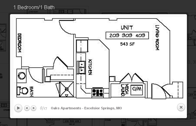 1BR/1BA - Oaks Apartments 55+ Senior Community