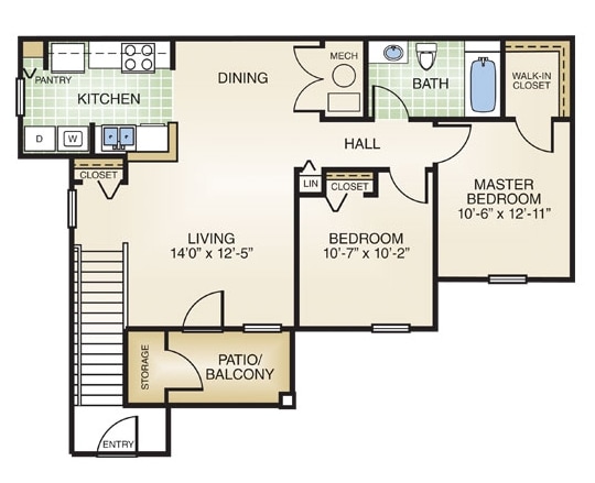 2BR/1BA - Arbors at Lakeside