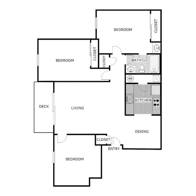 Floorplan - Oak Wood Apartments