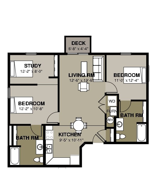 Floorplan - 210 Gray - Sunset View