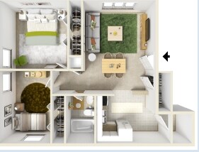Floor Plan 3 - Forestview Apartments