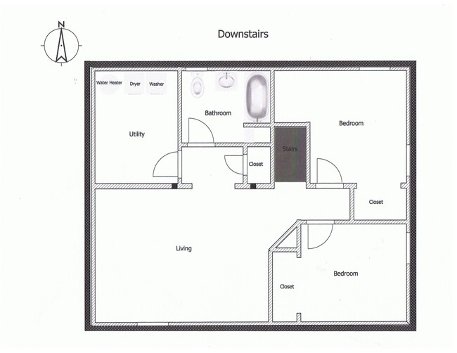 Downstairs layout - 5310 -5314 NE 25th Ave.