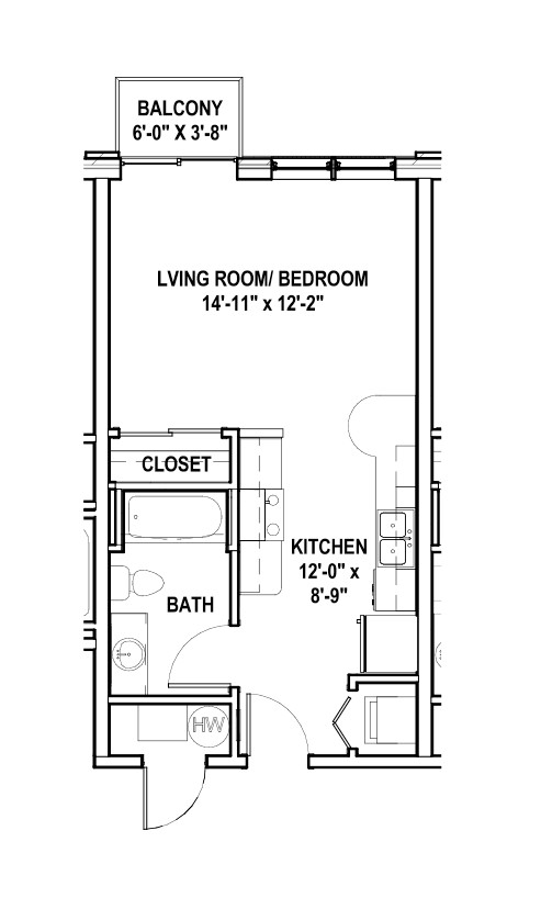 Floorplan - 632 MLK Apartments