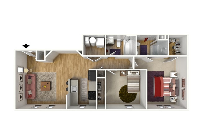 Stansbury Flat | 924 sq ft - The Mill at Georgetown